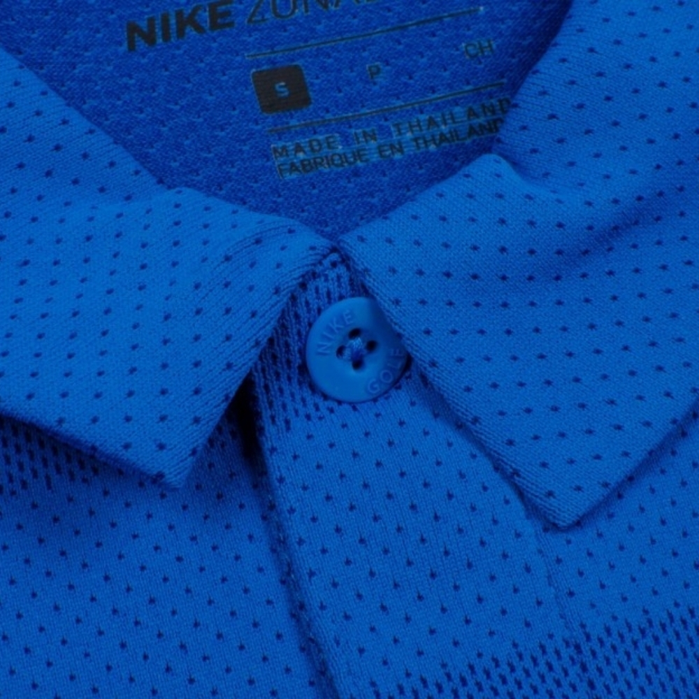 Nike Zonal Cooling Polo Men's M Stripe Blue Nebula Golf Vacation Resort - Picture 3 of 13